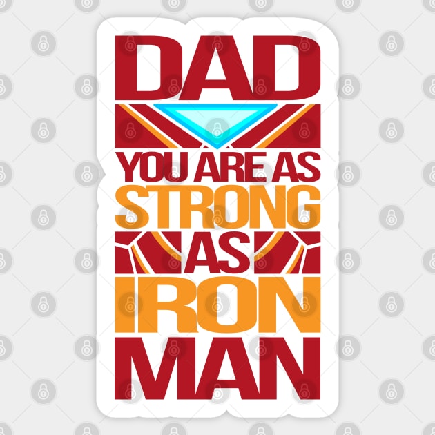 Iron Man Dad Sticker by RCM Graphix